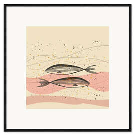 Gerahmter Kunstdruck Ebbe und Flut