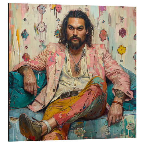 Stampa su alluminio Portrait of Jason Momoa