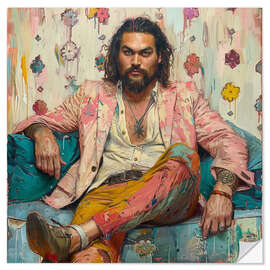 Naklejka na ścianę Portrait of Jason Momoa