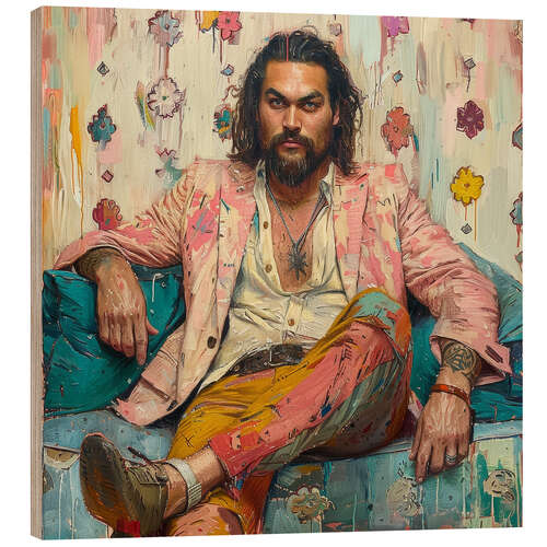 Obraz na drewnie Portrait of Jason Momoa