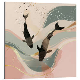 Aluminium print Glimmering Pair