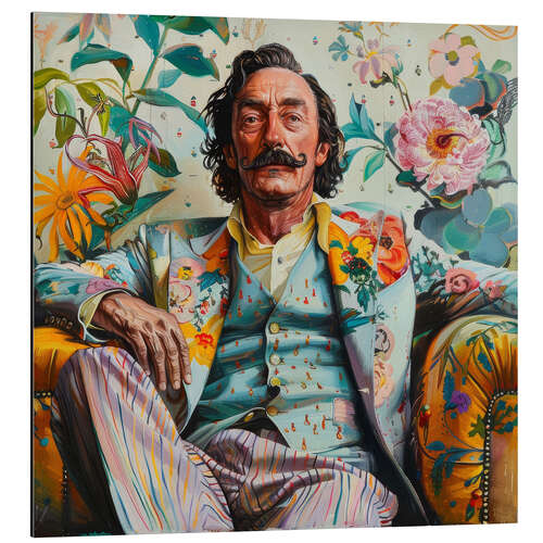 Tableau en aluminium Portrait of Salvador Dali