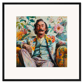 Gerahmter Kunstdruck Porträt von Salvador Dali