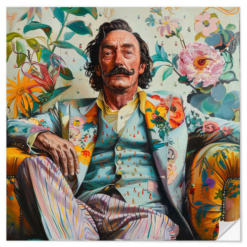 Naklejka na ścianę Portrait of Salvador Dali