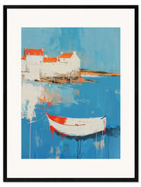 Gerahmter Kunstdruck Flüstern am Wasser