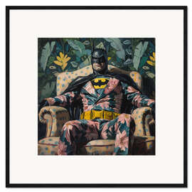 Ingelijste kunstdruk Vintage portrait of Batman