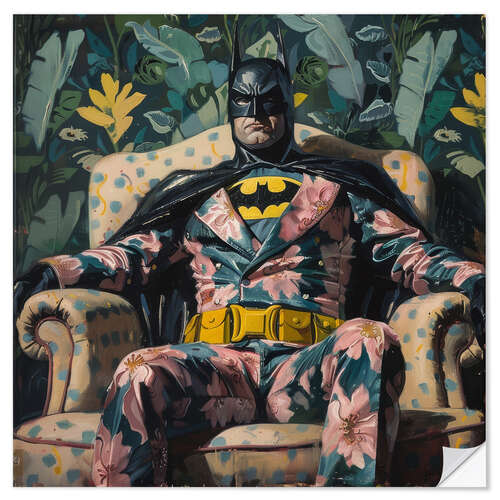 Sticker mural Vintage portrait of Batman