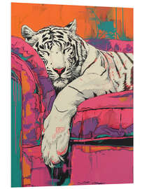 PVC-tavla Sleeping white tiger