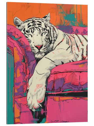 Gallery print Sleeping white tiger