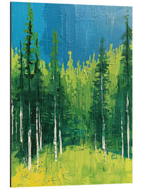 Alubild Tief in den Wald hinein