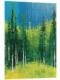 Hartschaumbild Tief in den Wald hinein