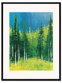 Gerahmter Kunstdruck Tief in den Wald hinein