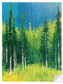 Wandsticker Tief in den Wald hinein