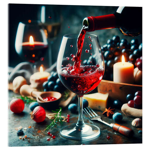Acrylic print Pour a glass of wine