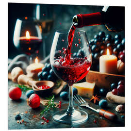Tableau en PVC Pour a glass of wine