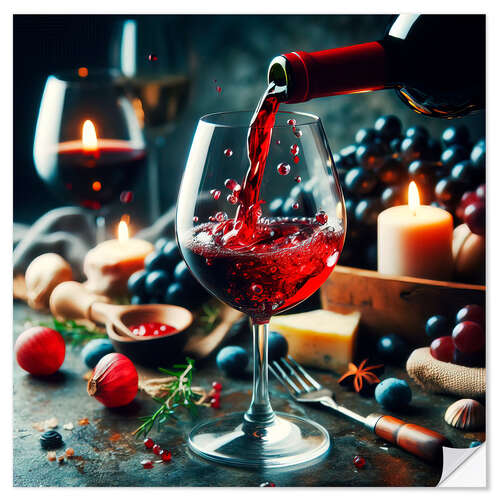 Wall sticker Pour a glass of wine
