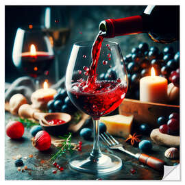 Wall sticker Pour a glass of wine