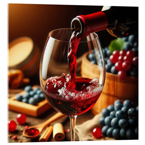 Akrylbillede Elegant wine glass