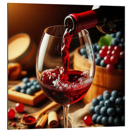 Alumiinitaulu Elegant wine glass - nobelart