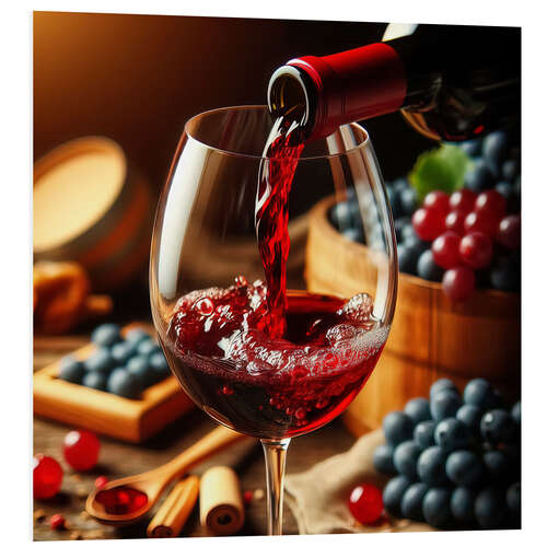 PVC-taulu Elegant wine glass