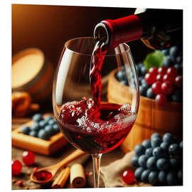 PVC-taulu Elegant wine glass - nobelart