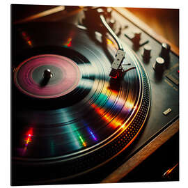 Magnettafel Plattenspieler in Bewegung