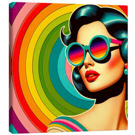 Canvas-taulu Retro rainbow collage II