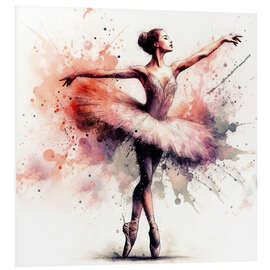 Foam board print Ballet dancer in watercolour I - nobelart