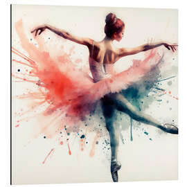 Alubild Balletttänzerin in Aquarell II
