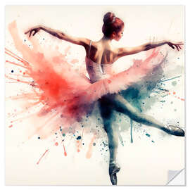 Wall sticker Ballet dancer in watercolour II