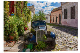 Akrylbilde Vintage cars in Colonia del Sacramento, Uruguay - HADYPHOTO