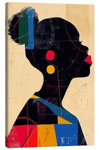 Canvas print Abstract woman in profile