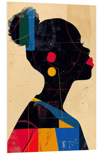 PVC print Abstract woman in profile