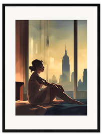 Innrammet kunsttrykk Morning sun with E. Hopper