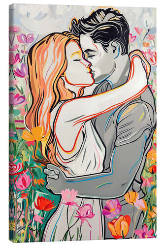 Canvas print First love in spring