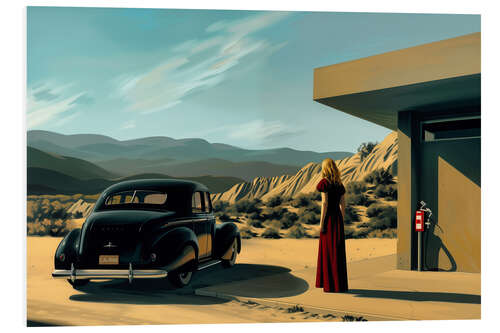 Foam board print In Death Valley with E. Hopper