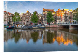 Akrylbillede Canal in Amsterdam, Netherlands - George Pachantouris