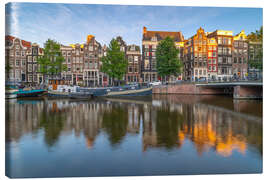 Canvas print Canal in Amsterdam, Netherlands - George Pachantouris