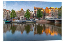 Hartschaumbild Kanal in Amsterdam, Niederlande