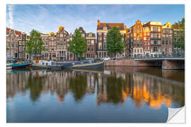 Wandsticker Kanal in Amsterdam, Niederlande