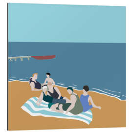 Quadro em alumínio Vintage bathers - Layla Oz