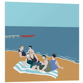 Hartschaumbild Vintage bathers