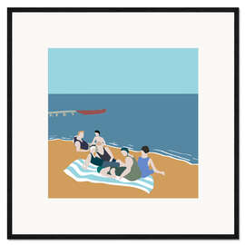 Gerahmter Kunstdruck Vintage bathers