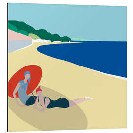 Magnettafel Sommer an einem einsamen Strand