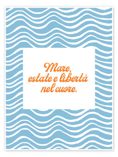 Poster Mare, estate e libertà nel cuore