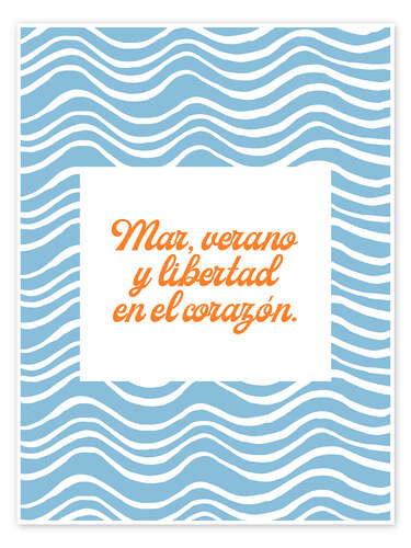Plakat Mar, verano y libertad