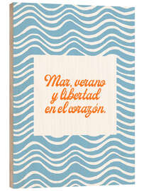 Holzbild Mar, verano y libertad - Ohkimiko