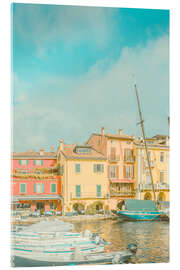Akrylglastavla Port of Malcesine, Lake Garda - Michael Schulz Dostal