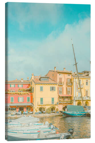 Lerretsbilde Port of Malcesine, Lake Garda