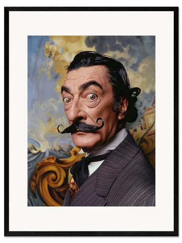 Impression artistique encadrée Portrait of Salvador Dalí